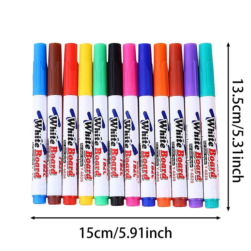 12 Magical Floating Drawings Bundle Kiddies Create Magical Floating Drawings Bundle Doodle Water Floating Pens With Ceramic Spoon 1ML Blank Story Book Glitter Markers for Kids Marker Kids Pencils