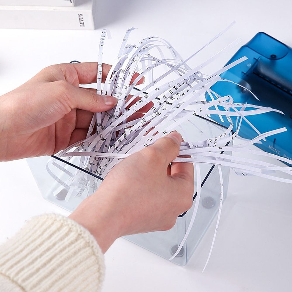 Back To School Supplies Desktop Hand Operated Office Home A6 Mini Manual Shredder