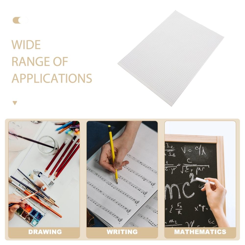Engineering Notebook A4 Size with Tearable Grid Paper, Smooth Writing Portable Notepad, Blank Grid Paper Pad for Notes and Sketches
