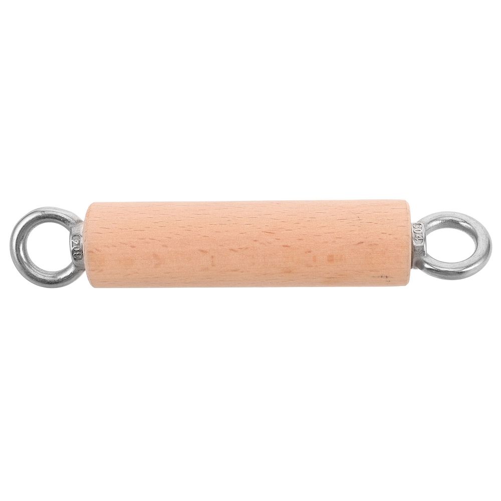 Rope Pull Down Attachment Wooden Grip Pull Up Handles Stainless Steel 1Pack