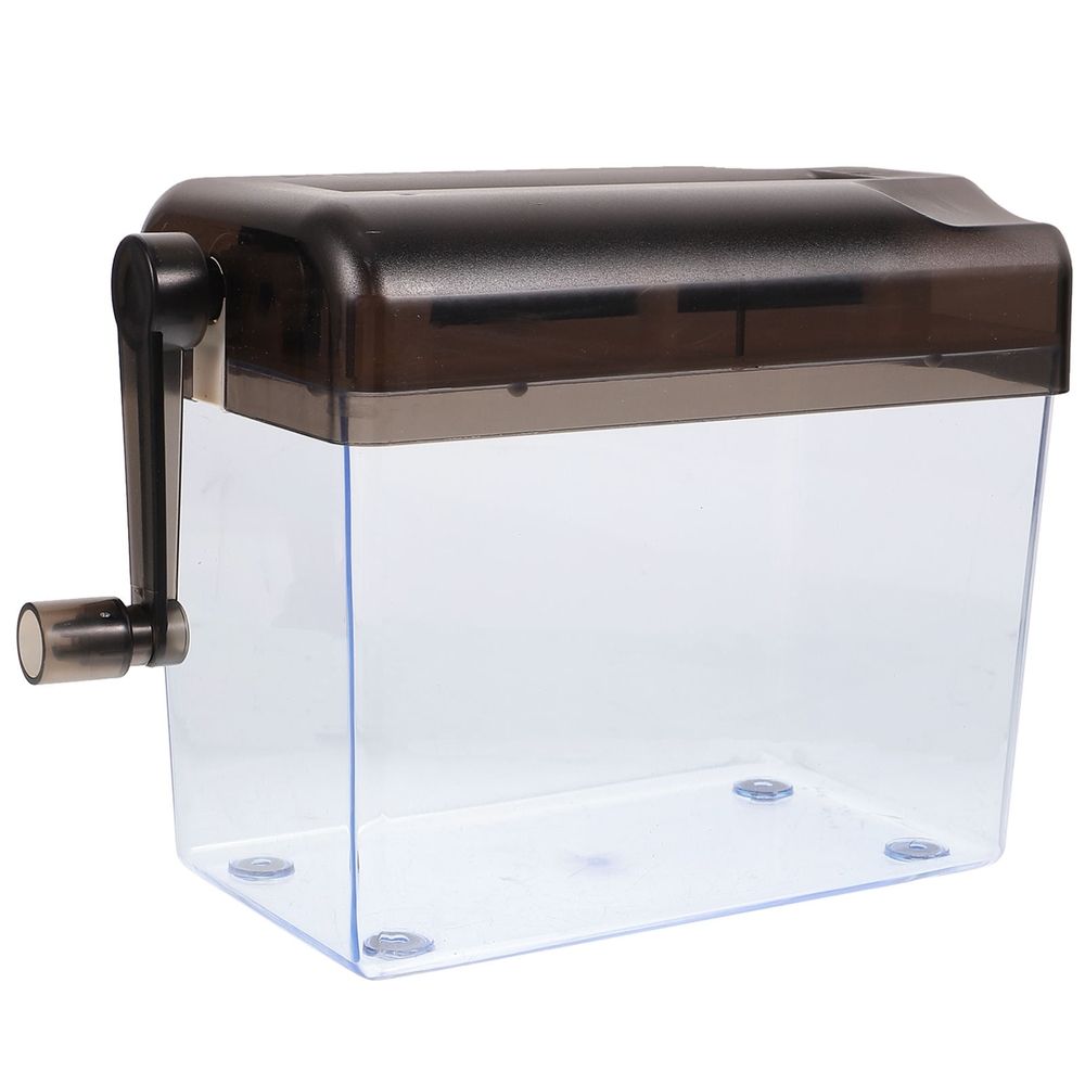 Compact Portable Paper Shredder for Home Use, ABS Material, Lightweight Design in Grey Color