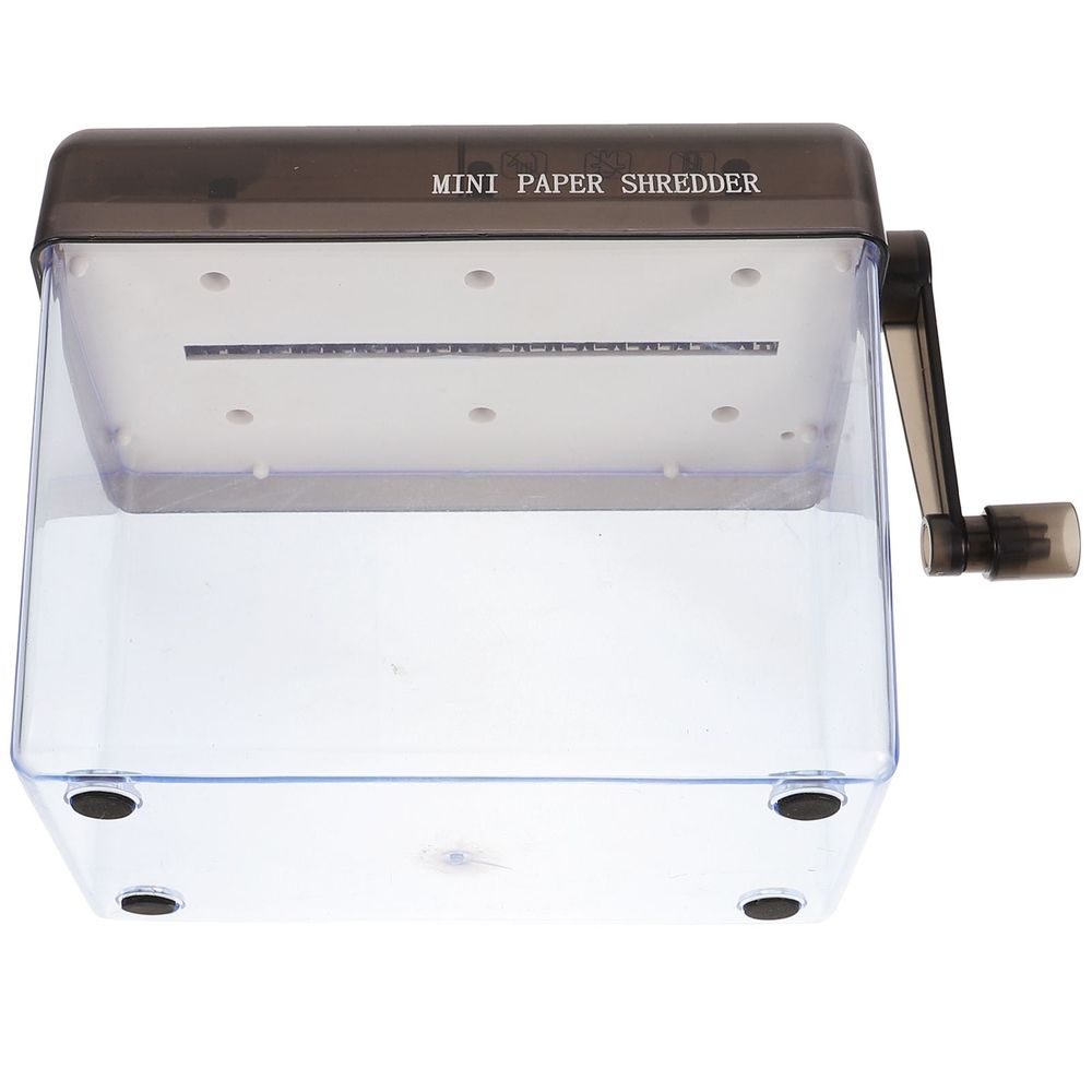 Compact Portable Paper Shredder for Home Use, ABS Material, Lightweight Design in Grey Color
