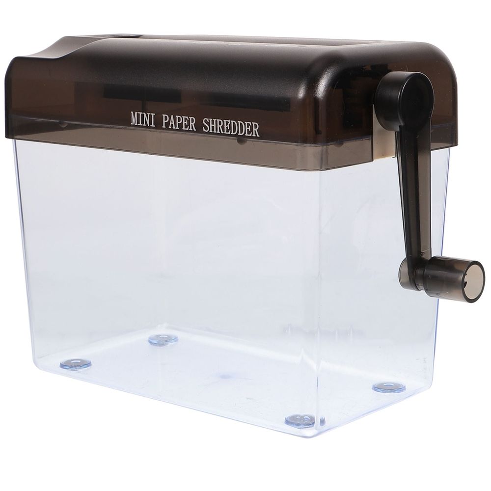 Compact Portable Paper Shredder for Home Use, ABS Material, Lightweight Design in Grey Color