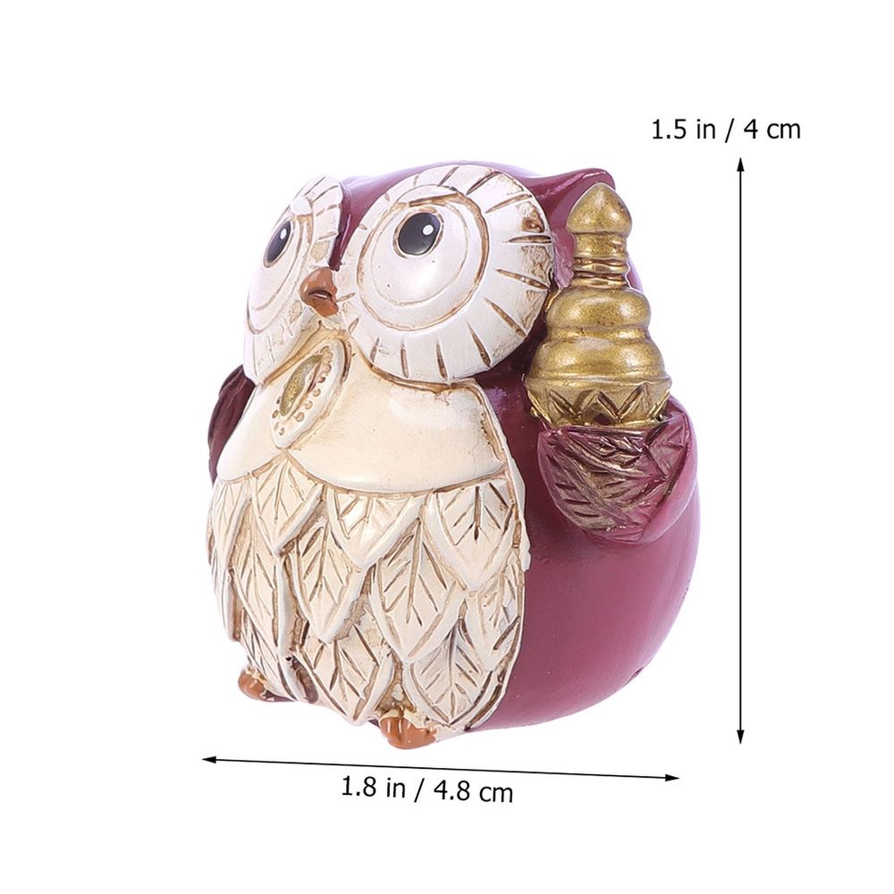 Owl Figurine Ornament Resin Gift for Couples Festival 1 Pair
