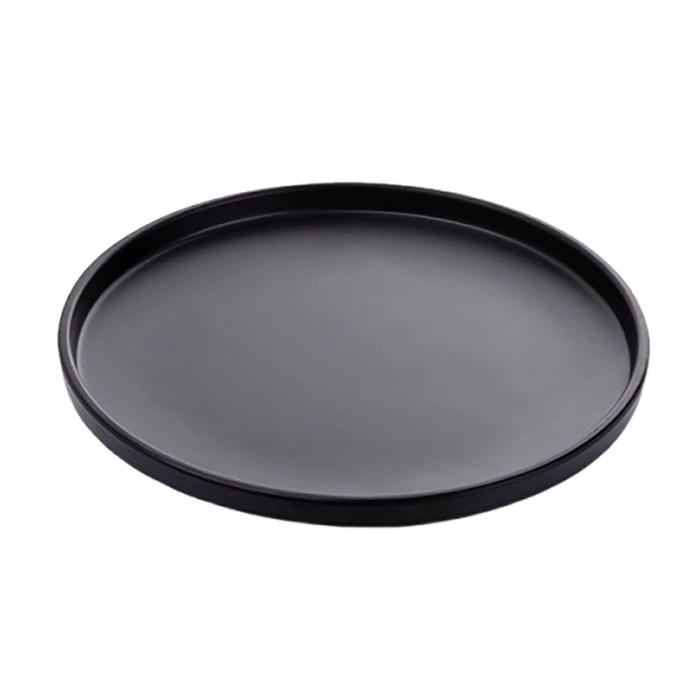 Large Decorative Round Tray - Coffee Table & Ottoman Tray, Perfect for Living Room, Dining Room & Farmhouse Decor Black