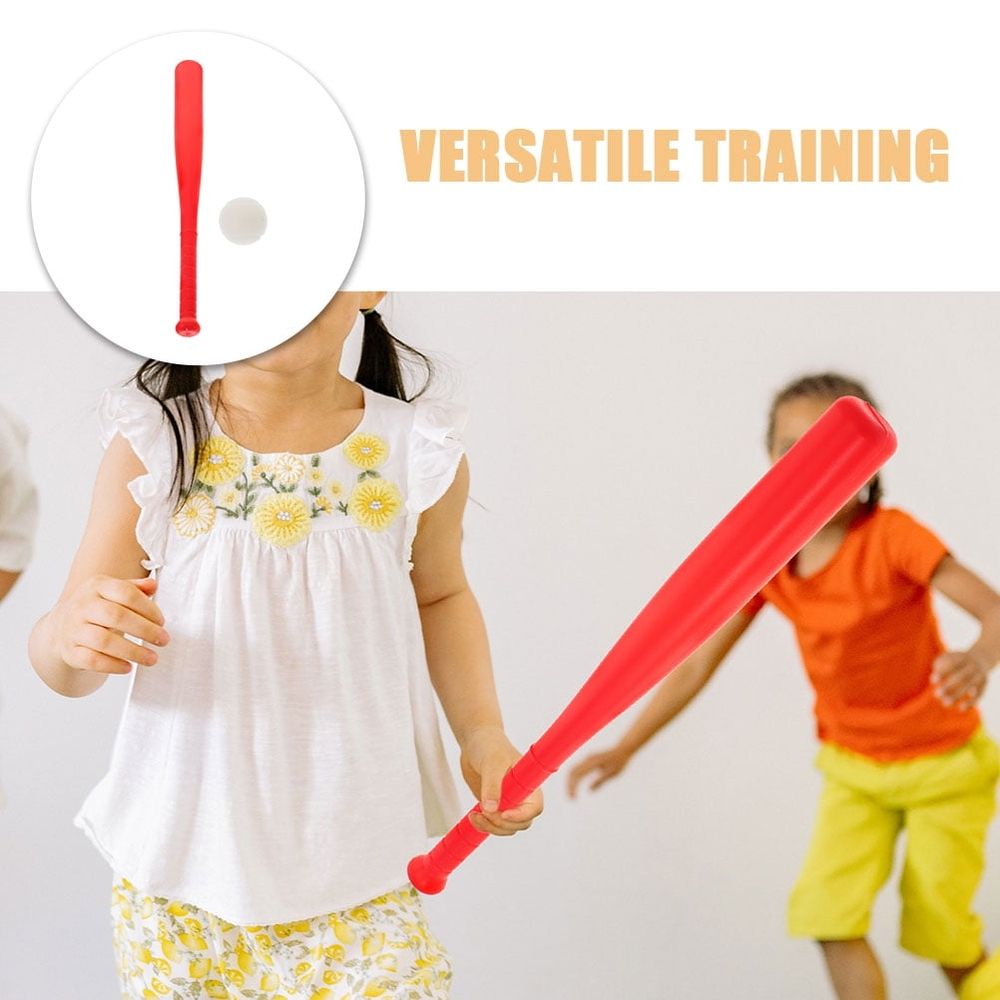 Baseball Bat and Ball Toy Set Red Plastic 1 Hand-Eye Coordination Development