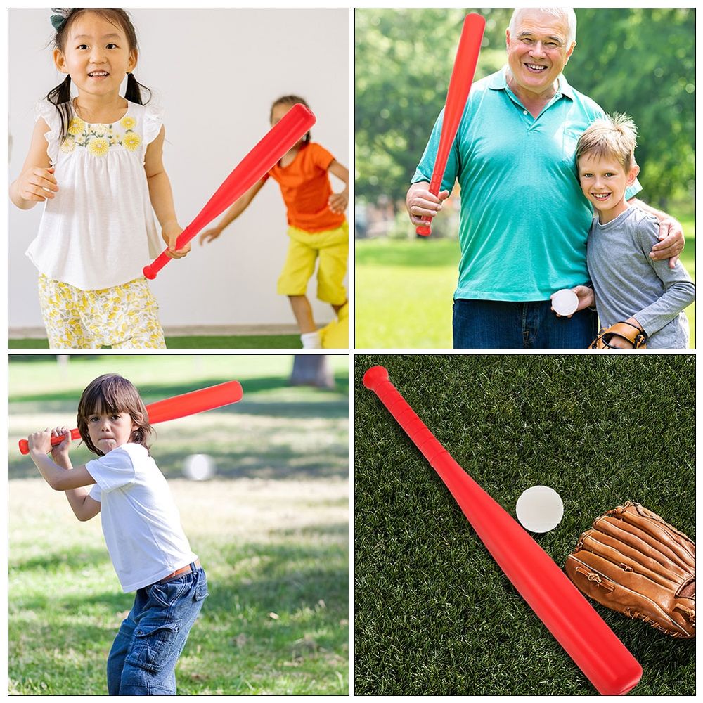 Baseball Bat and Ball Toy Set Red Plastic 1 Hand-Eye Coordination Development