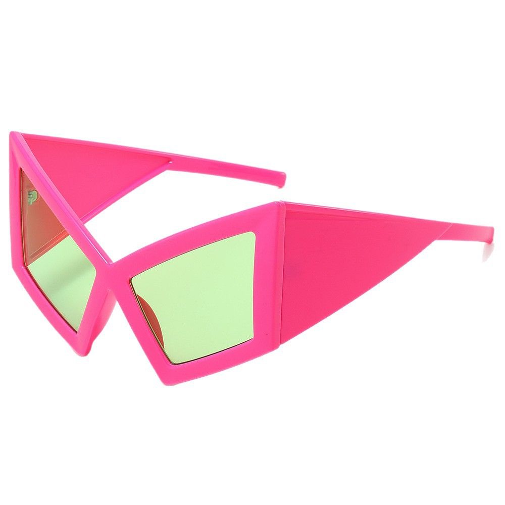 Oversized Cat Eye Fashion Glasses Personalized Retro Hiphop Beach Accessories Rose Red Party Stylish Glasses Bohemian Halloween Beach Decor Women Essential Item Great Gift Option