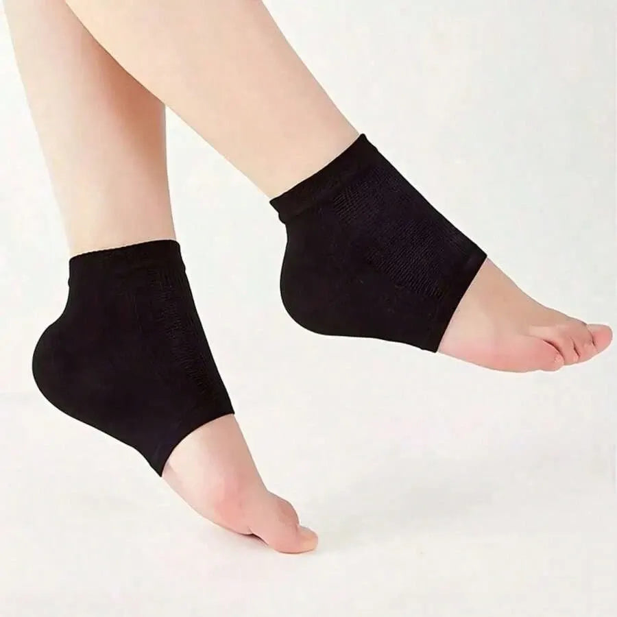 Moisturizing Foot Protector Soft Support Exfoliation Breathable Odor Proof 2 Pairs Foot Sleeves For Dry Cracked Heels Skin Care Pedicure Treatment