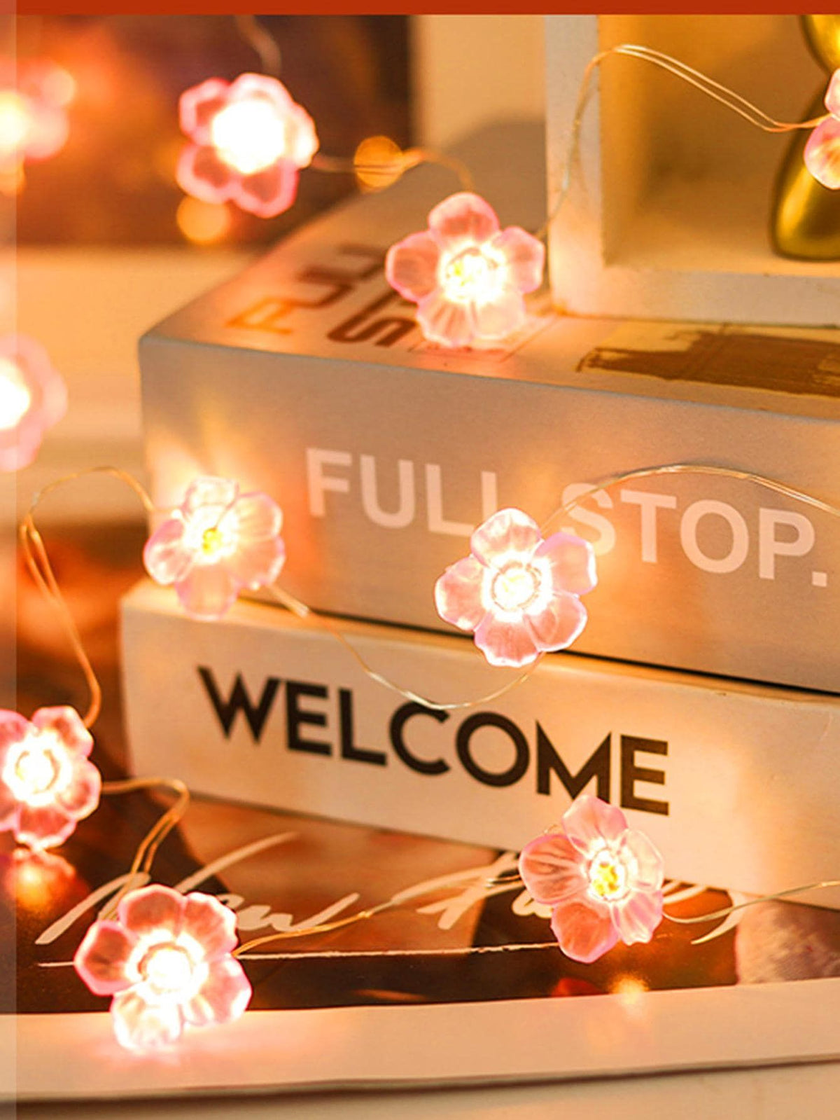 1PC 3M 30LED Cherry Blossom Copper Wire String Lamp – Shaped Like Cherry Blossom, Ideal for Home Decoration, Gifts, Warm Atmosphere Lighting(USB)