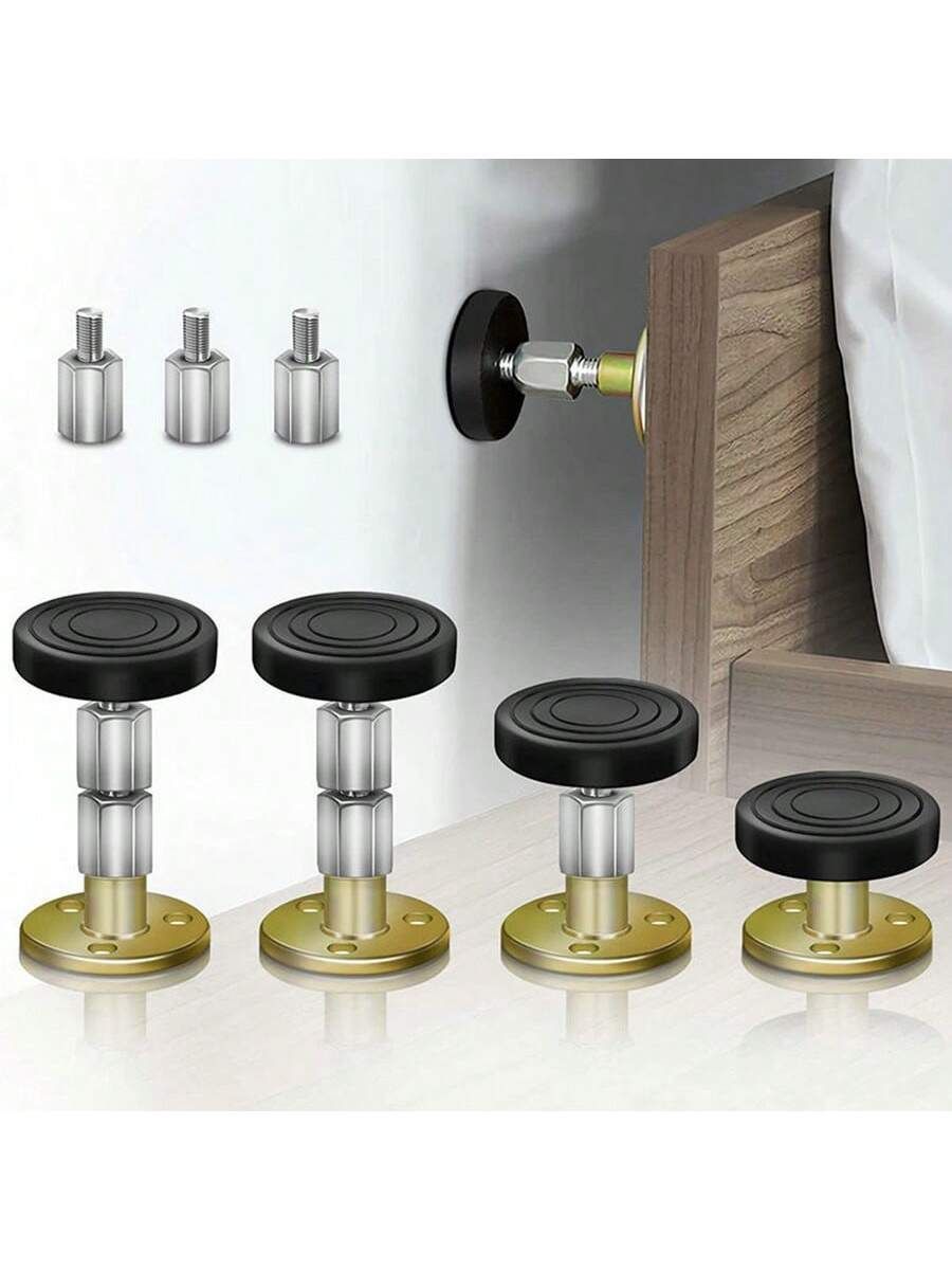 4PC Adjustable Bed Headboard Stabilizer – Prevents Shaking, Random Patterns, Easy Installation 64mm*85mm