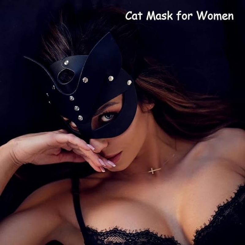 Cat woman Mask Cat Mask, Masquerade Mask for Women Halloween Mask Fox Mask for Cosplay Cocktail Valentine's Day