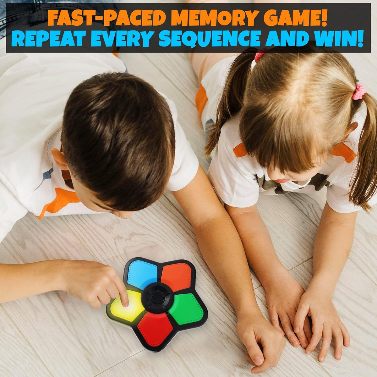Electronic Memory Game with Lights and Sounds, Handheld Memory Game for Kids, Mind-Sharpening Brain Games for Kids and Adults