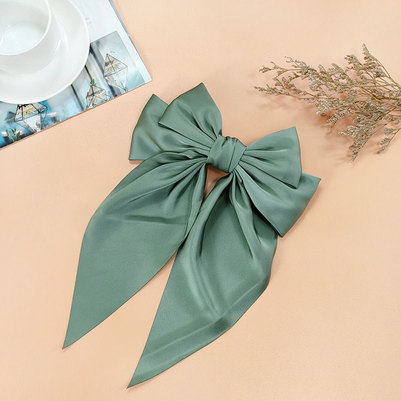 Silky Satin Hair Bows 3Pcs Big Hair Bows for Women Hair Ribbons Oversized Long Tail White Hair Bow Hair Bow Large Hair Ribbon