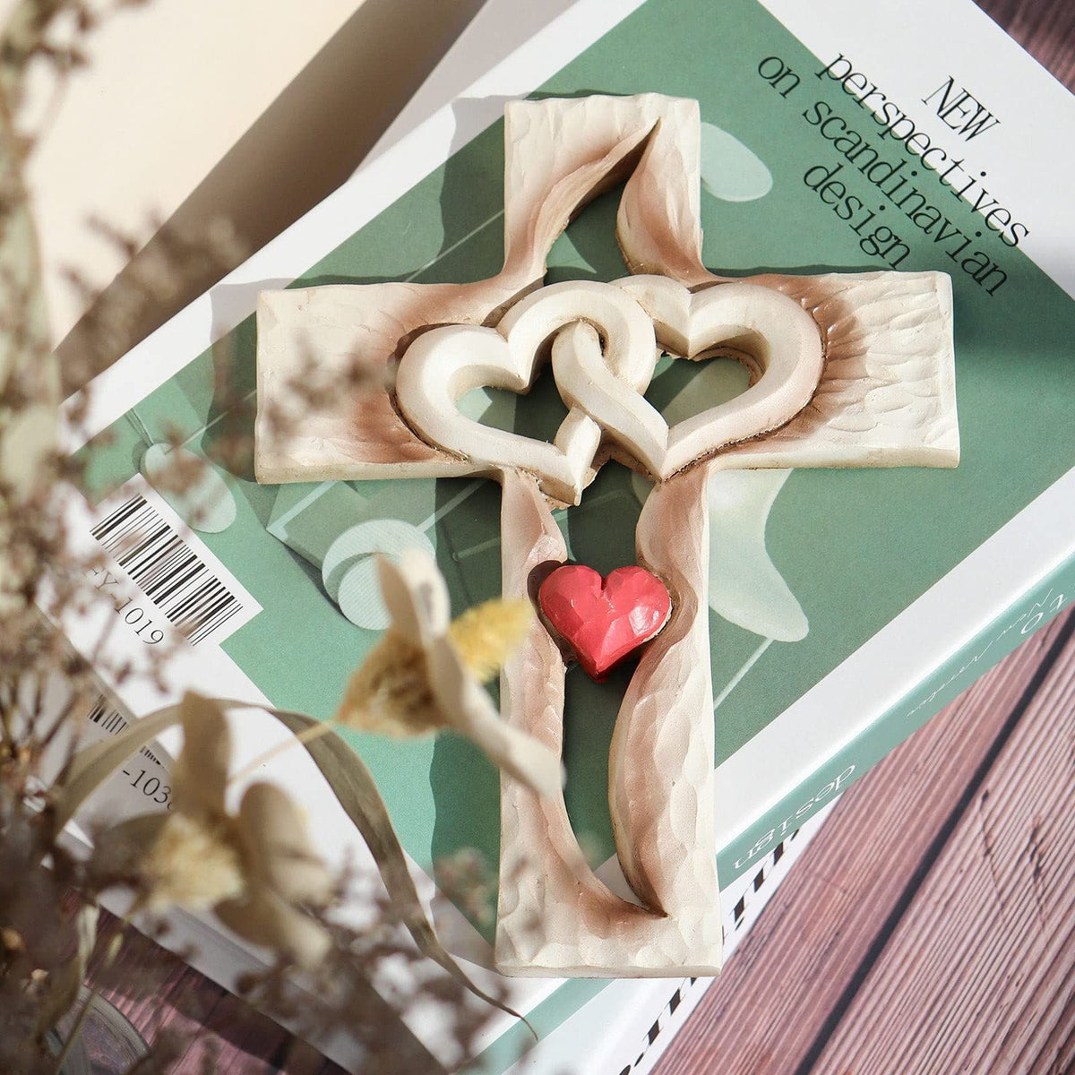 Carved Cross, Cross Wall Decor, Resin Love Cross, Never Separates Love Cross, Great Christian Gift, Wall Art Gift,6.88×5.23 Inches