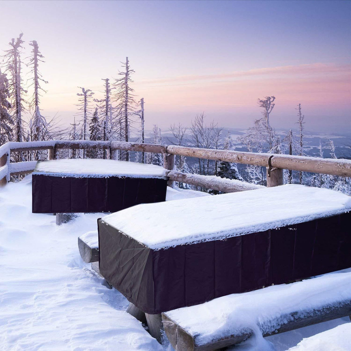 Waterproof Outdoor Dinner Protector Dust-Proof Table Desk Cover Furniture Covers with Storage Bags for Garden Outdoor Indoor