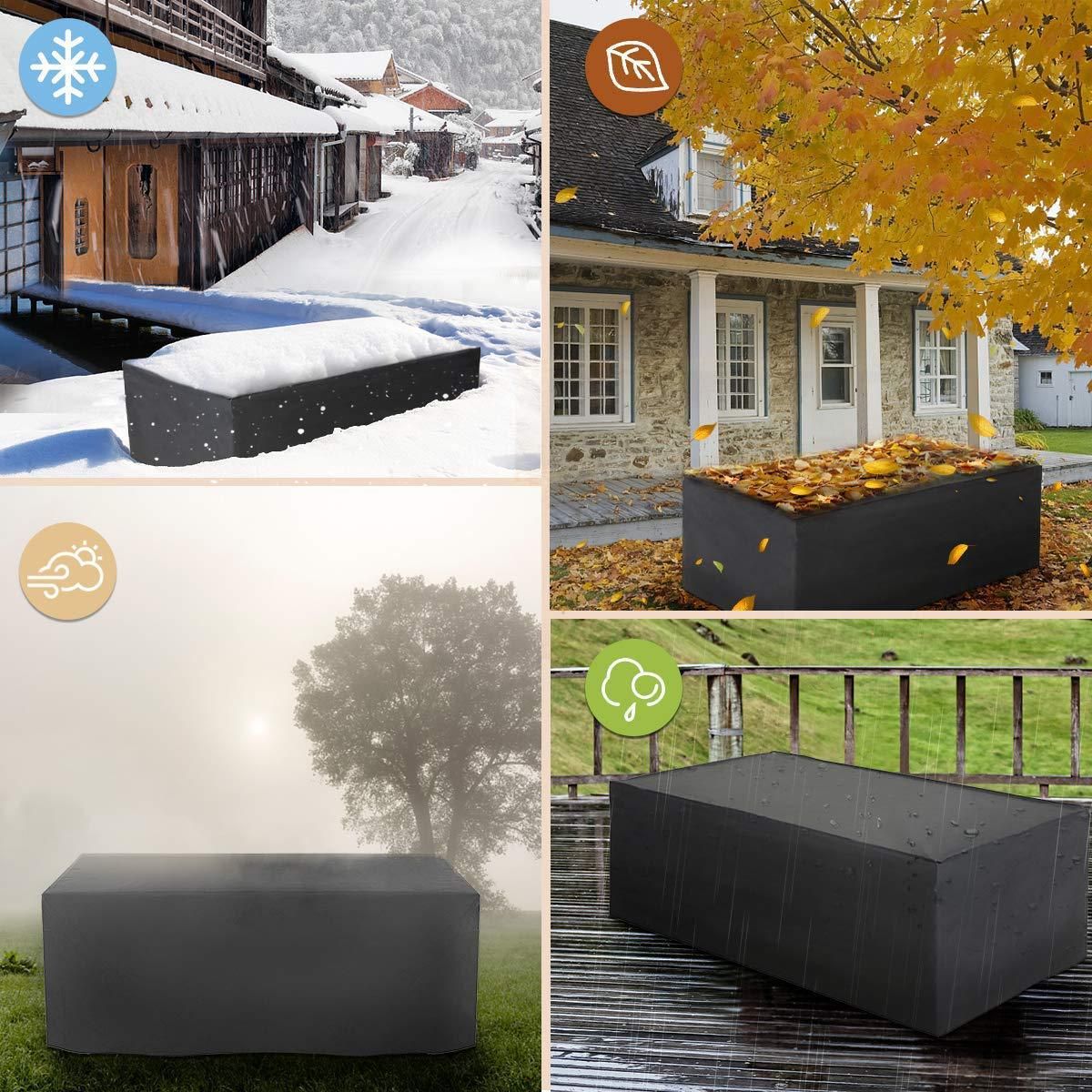 Waterproof Outdoor Dinner Protector Dust-Proof Table Desk Cover Furniture Covers with Storage Bags for Garden Outdoor Indoor