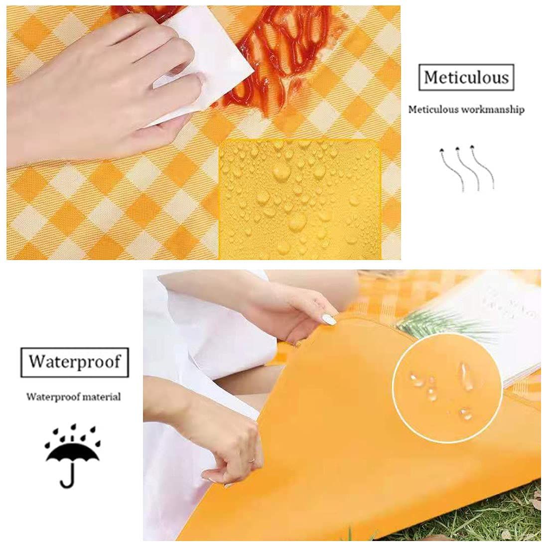 Outdoor Picnic Blankets, Waterproof Sandproof Portable Blankets, Foldable and Lightweight for Spring Summer Camping, Beach, Park