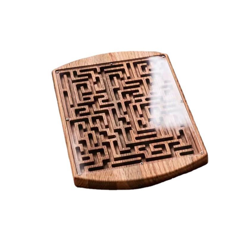 Labyrinth Game Marble Maze with One Steel Marble,Maze Toy for Kids Youngsters Adults,Wooden Puzzle Maze Brain Teaser Games