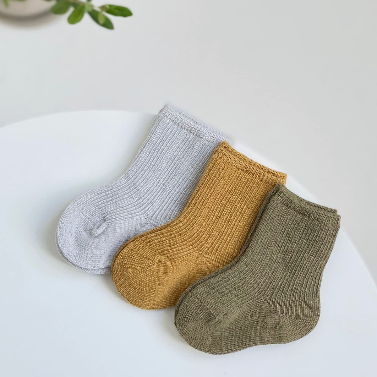 9 pairs Toddler Socks Unisex Baby Crew Socks for Infant Boys Girls Stretchy Cotton Socks Kids 0-36 Months
