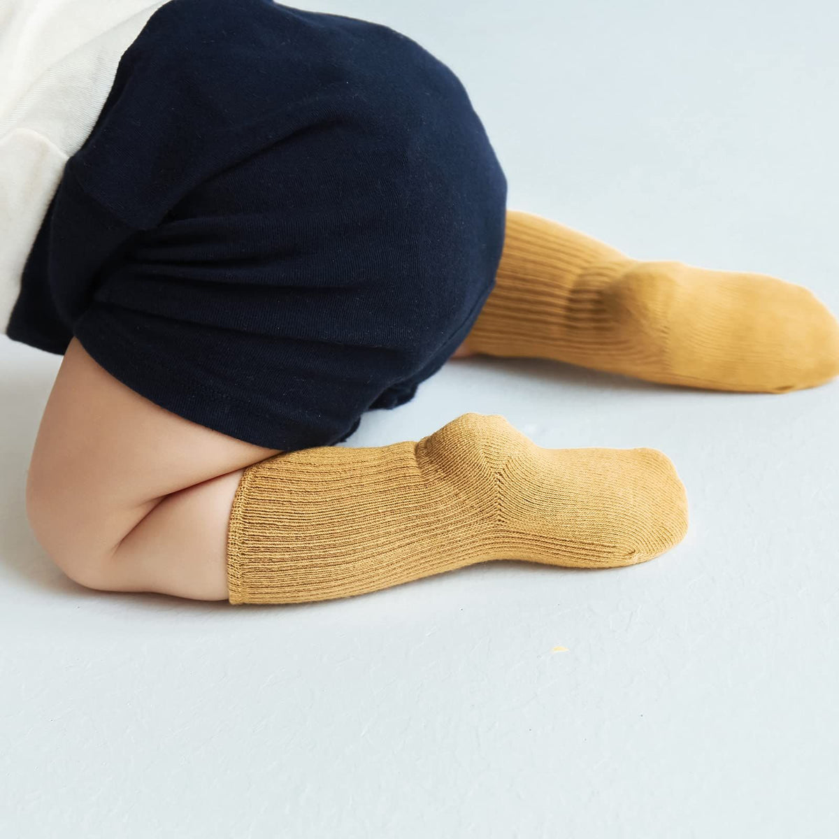 9 pairs Toddler Socks Unisex Baby Crew Socks for Infant Boys Girls Stretchy Cotton Socks Kids 0-36 Months