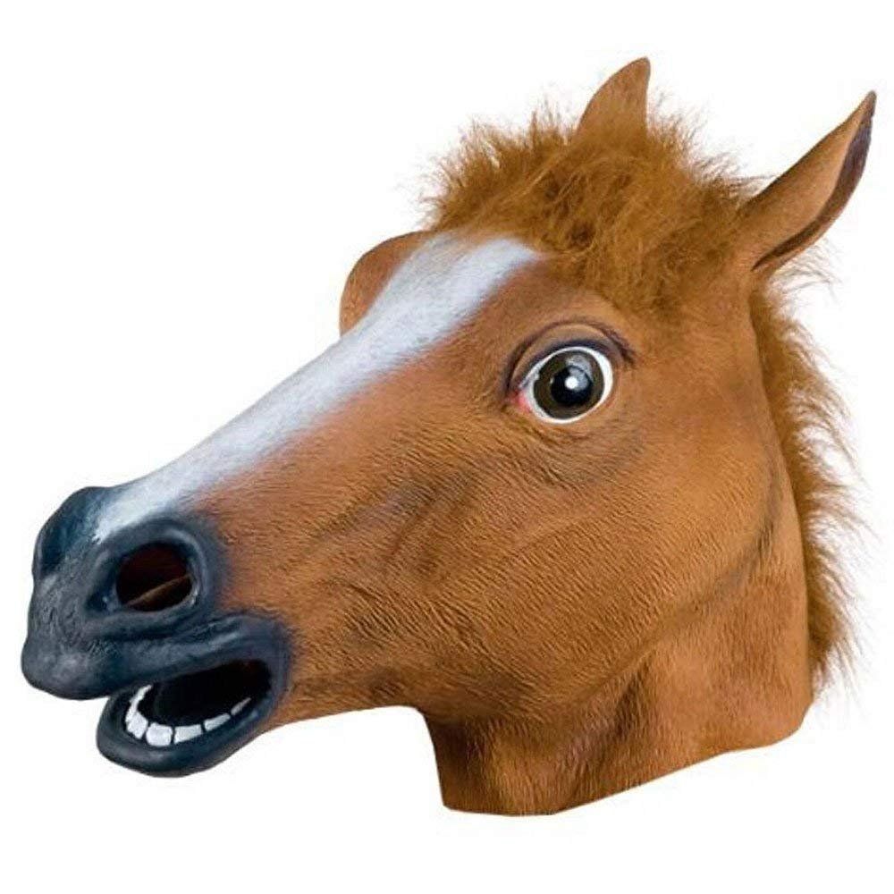 Latex Horse Mask, Halloween Animal Masks Horse Masks Costume Party Mask Adults Perfect for Masquerade Parties, Gifts