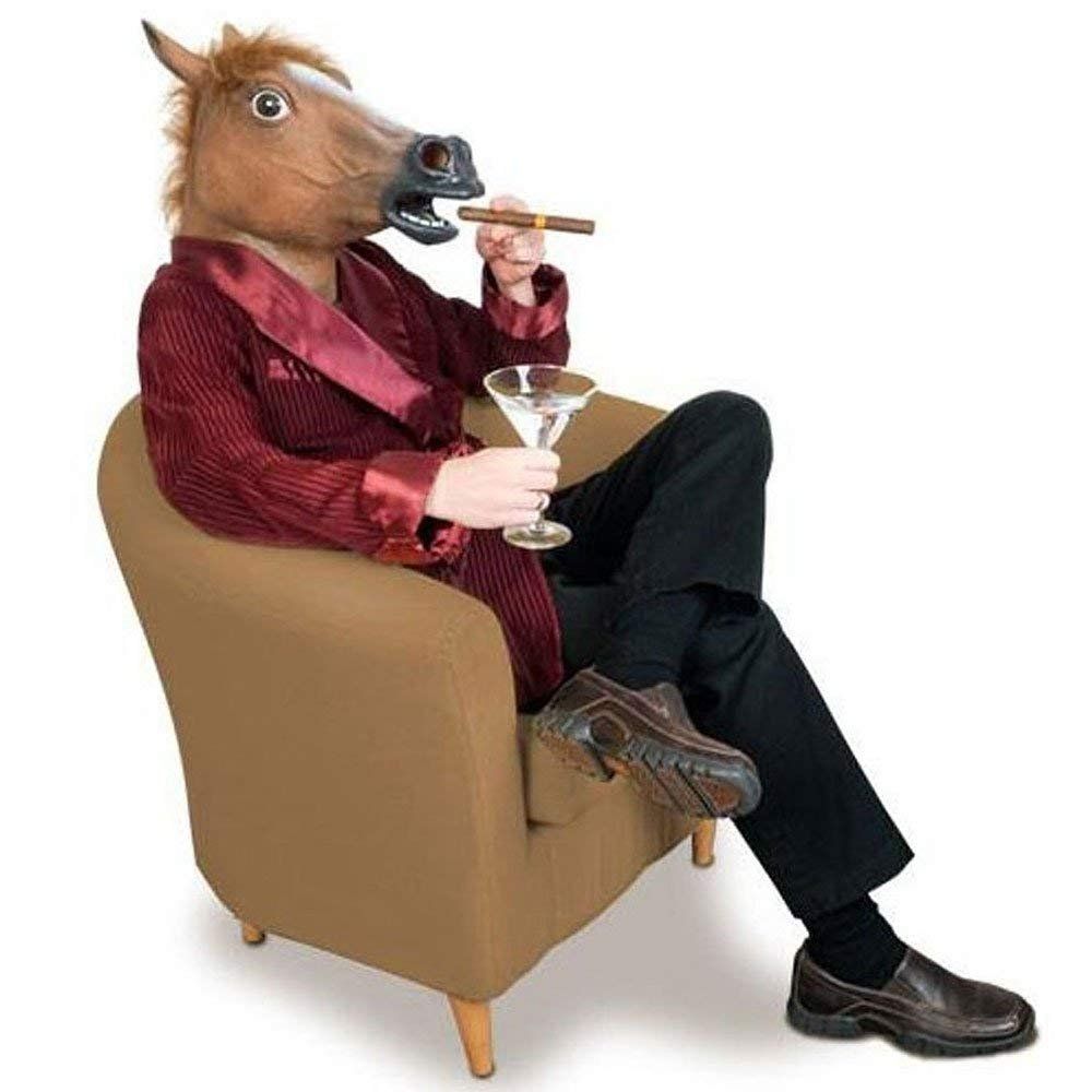 Latex Horse Mask, Halloween Animal Masks Horse Masks Costume Party Mask Adults Perfect for Masquerade Parties, Gifts