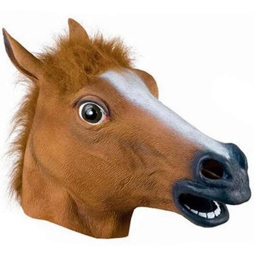Latex Horse Mask, Halloween Animal Masks Horse Masks Costume Party Mask Adults Perfect for Masquerade Parties, Gifts