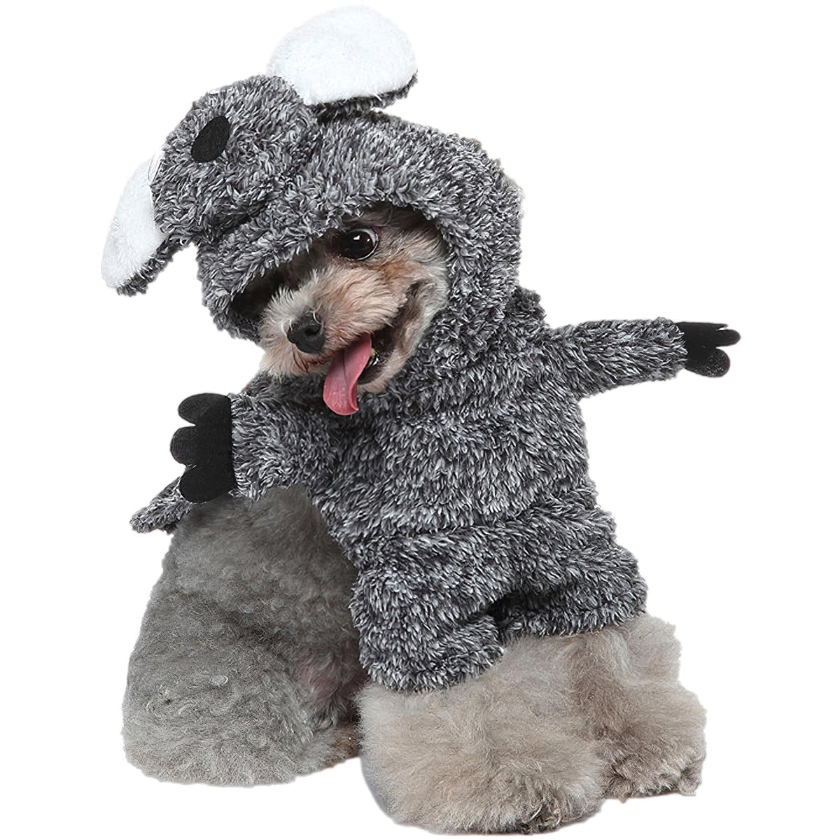 Dog Costume Funny Raccoon Clothes with Hat for Pet Apparel Puppy Outfits for Halloween Christmas Party Daily Use, M