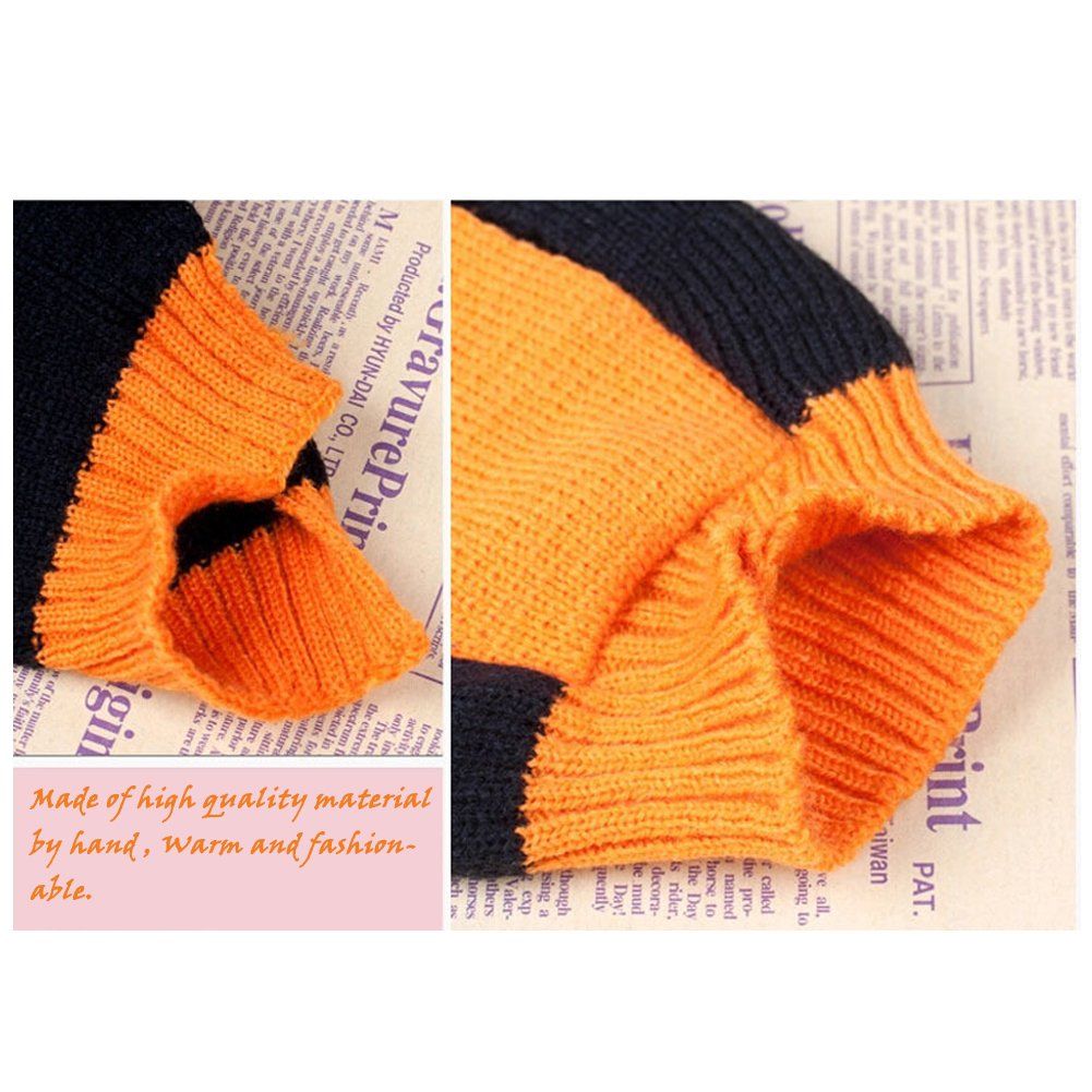 Dog Sweater Pumpkin Pet Sweaters Halloween Holiday Party for Cat and Puppy Small and medium-sized dog Teddy clothing(M)