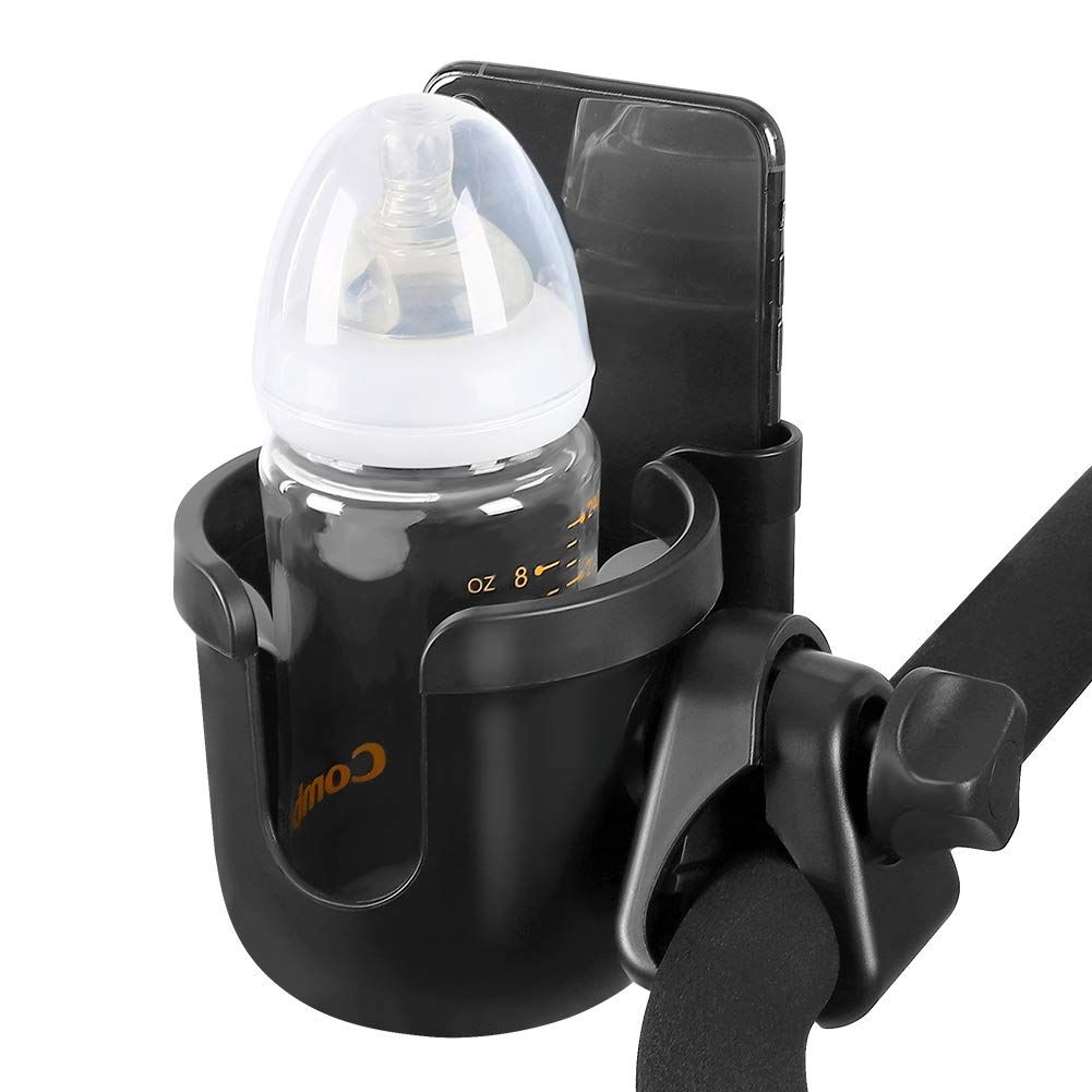 Stroller Cup Holder with Phone Holder, Bike Cup Holder,  2-in-1 Cup Phone Holder for Stroller, Bike, Wheelchair, Walker, Scooter