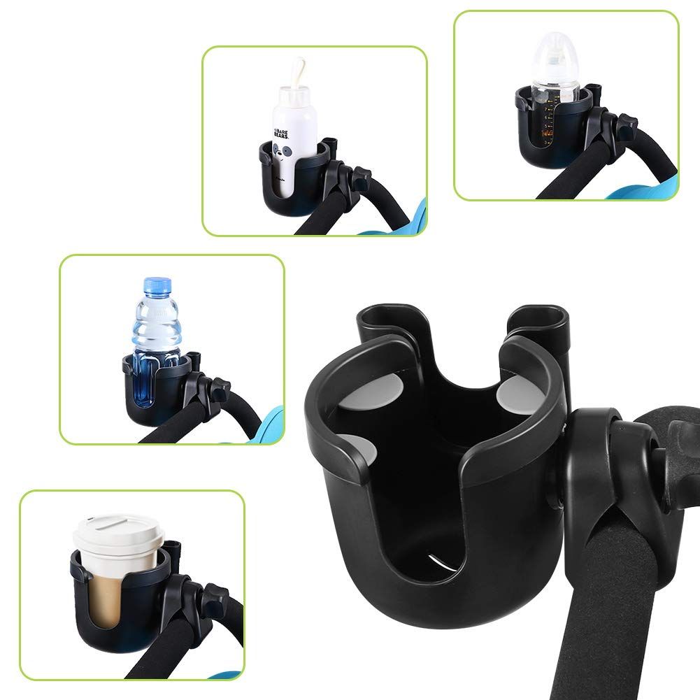 Stroller Cup Holder with Phone Holder, Bike Cup Holder,  2-in-1 Cup Phone Holder for Stroller, Bike, Wheelchair, Walker, Scooter