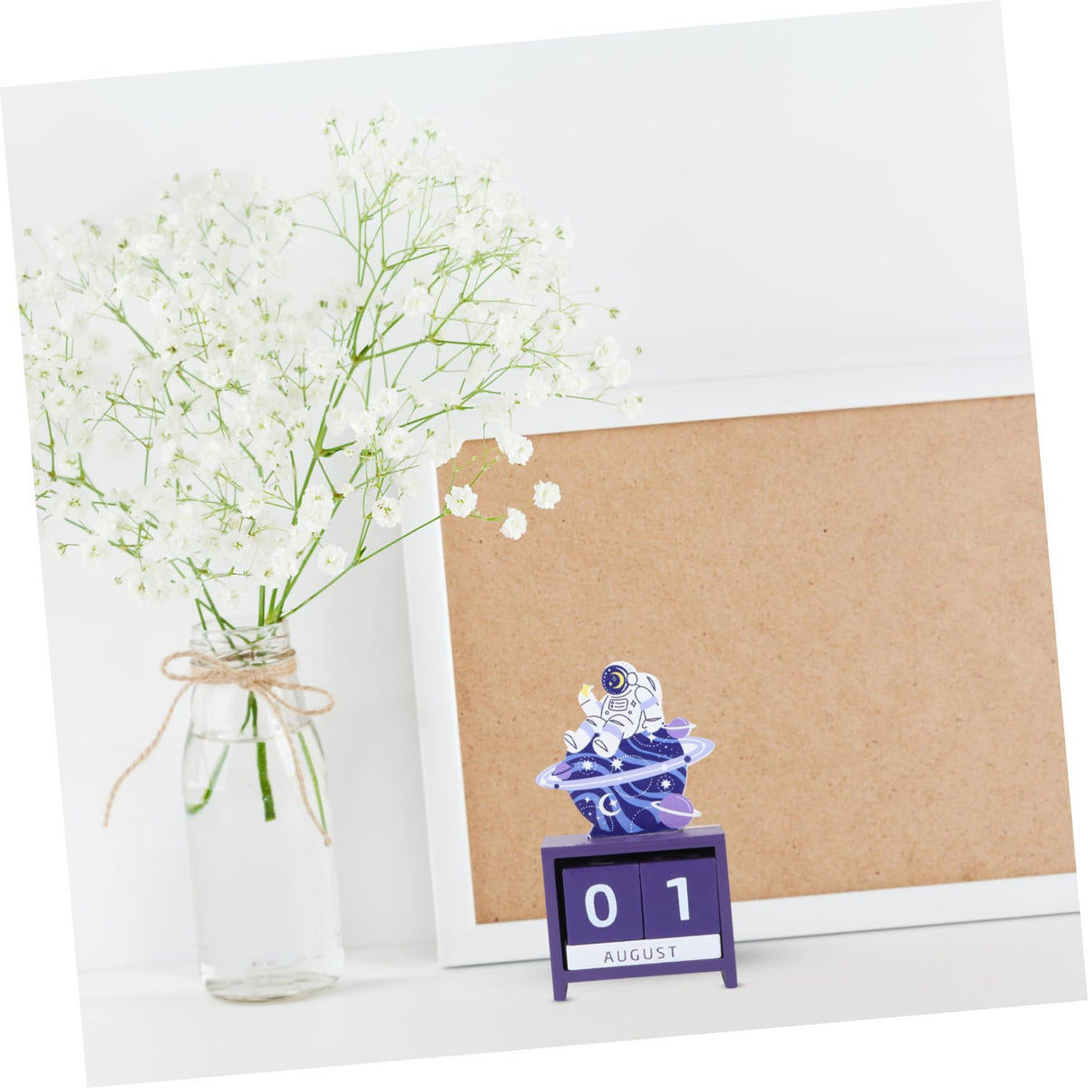 2 Pcs Wooden Calendar Desktop Block Wood Calendar Yule Gifts Tabletop Wooden Advent Calendar Desktop Perpetual Calendar