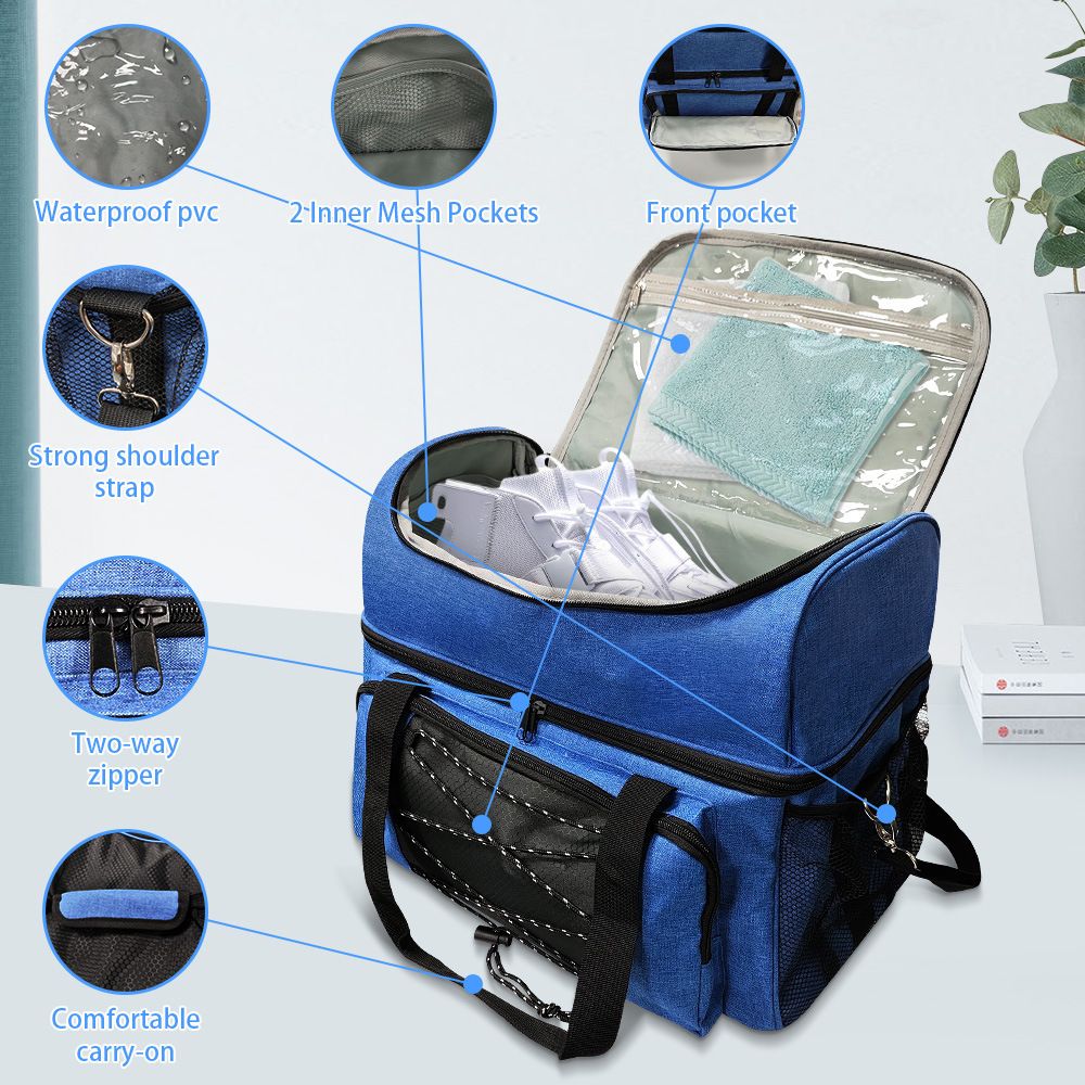 Bag Bowling Tote Bag Holder with Padded Compartments Extra Space for 1 Single Pair of Bowling Durable Easy Install Easy to Use