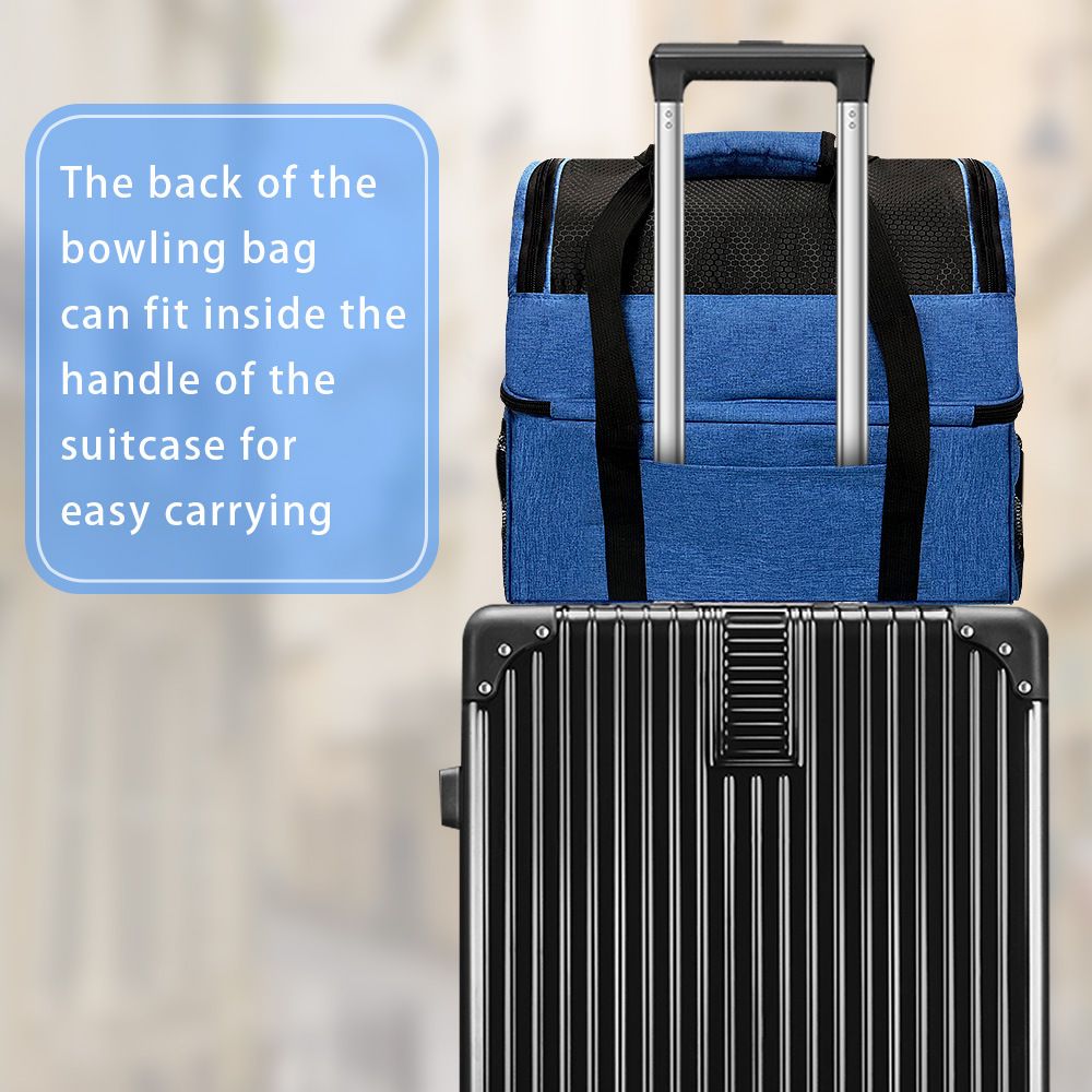 Bag Bowling Tote Bag Holder with Padded Compartments Extra Space for 1 Single Pair of Bowling Durable Easy Install Easy to Use