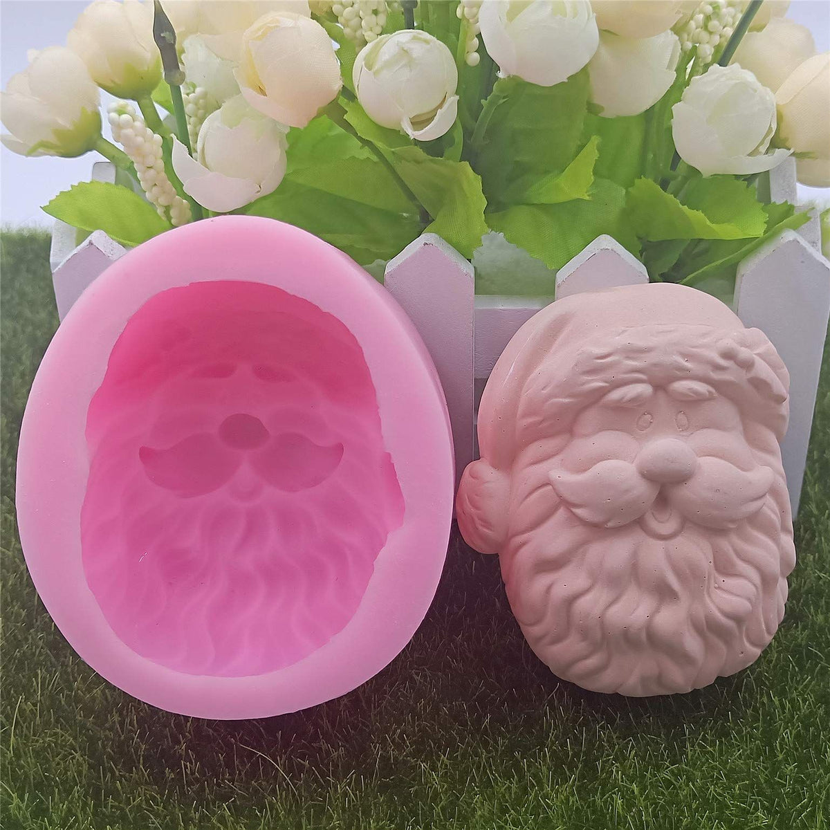 Santa Claus Silicone Soap Molds Craft Art Christmas Silicone Soap Mold Craft Molds 3D DIY Handmade Soap Molds