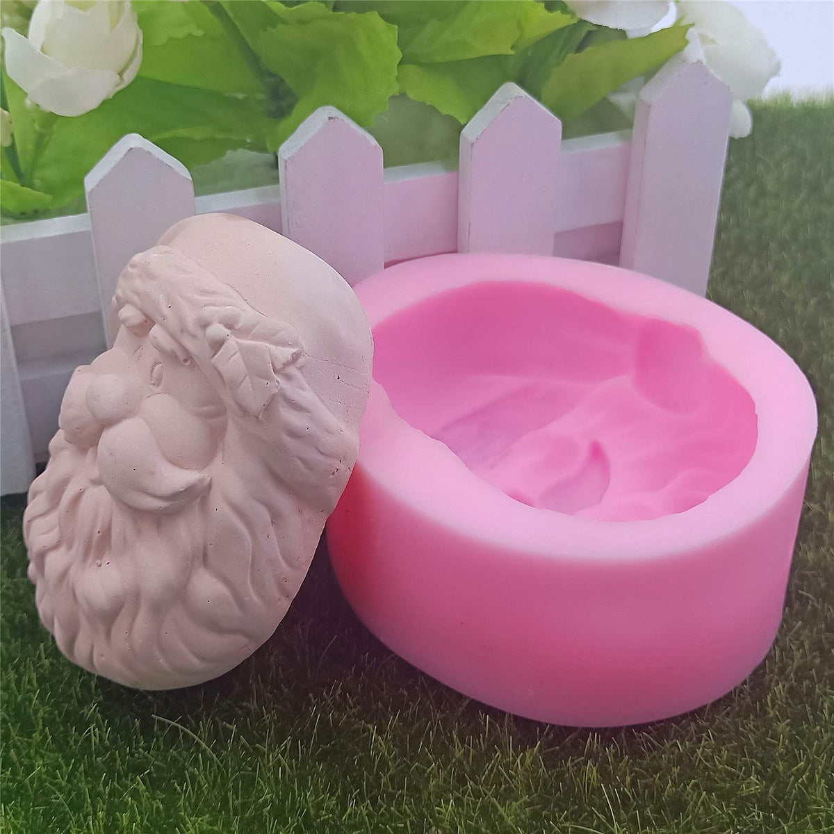 Santa Claus Silicone Soap Molds Craft Art Christmas Silicone Soap Mold Craft Molds 3D DIY Handmade Soap Molds