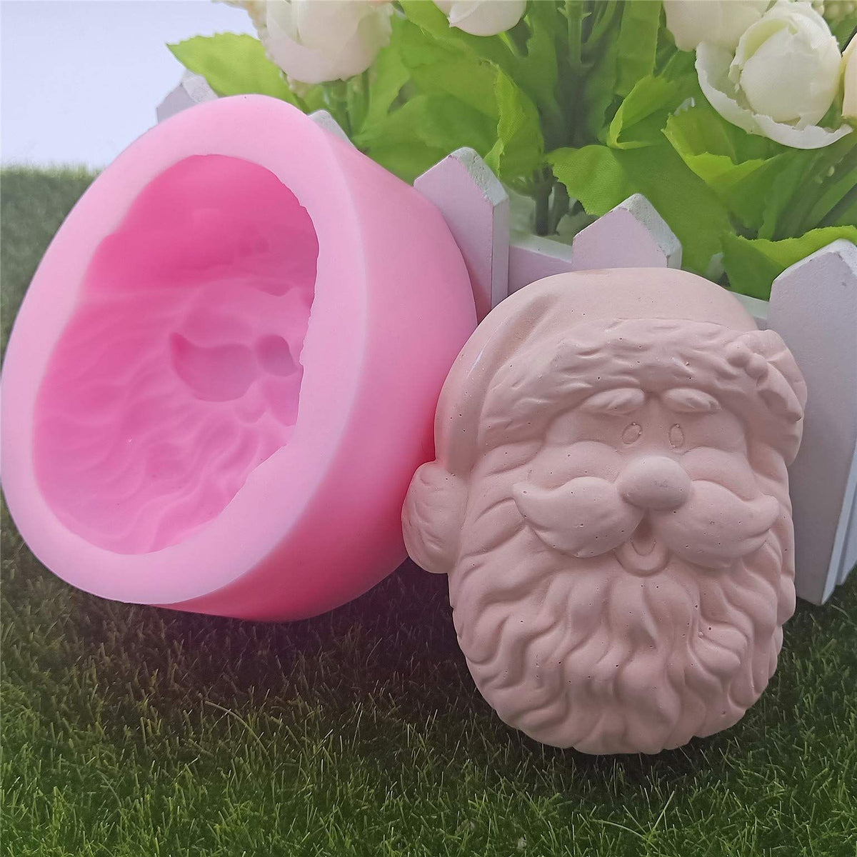 Santa Claus Silicone Soap Molds Craft Art Christmas Silicone Soap Mold Craft Molds 3D DIY Handmade Soap Molds