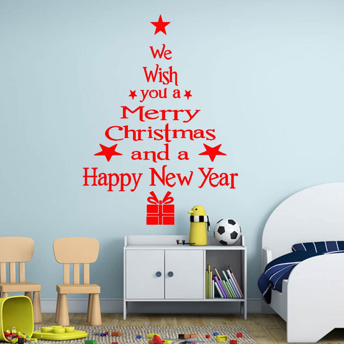 Window Clings Wall Stickers, Sticker for Winter Decorations Indoor Tree Happy New Year Decals for Glass Windows Decor Decals