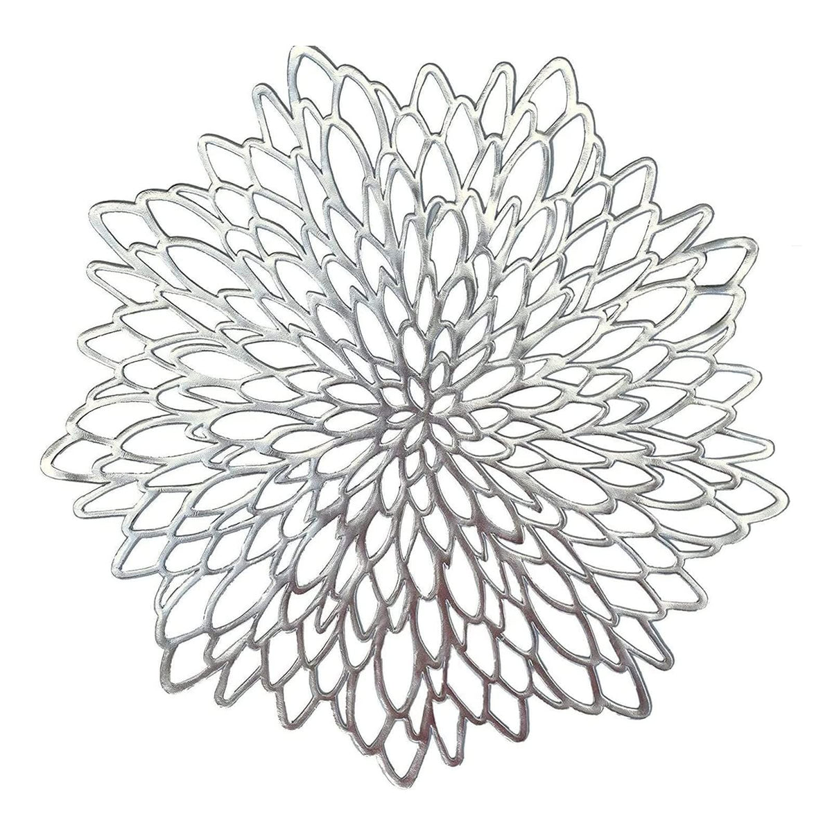 Placemats 15 inch Pressed Vinyl Round Table Mates for Dining Table , Washable and Wipeable Kitchen Place Mat