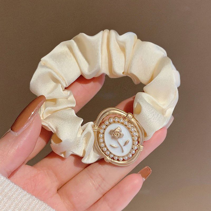 2PCS Silk Hair Scrunchies for Frizz&Breakage Prevention,  Silk Hair Ties No Damage, Elastic Silk ponytail Holders