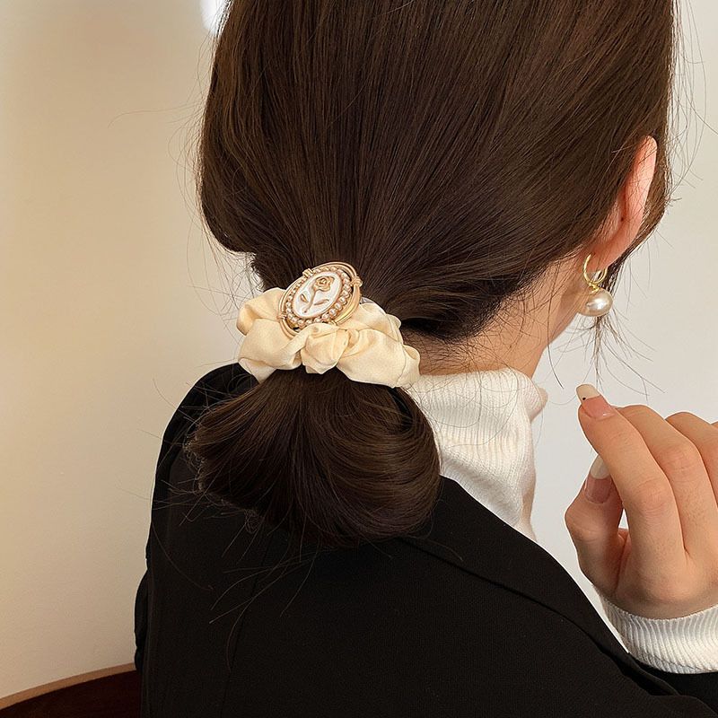 2PCS Silk Hair Scrunchies for Frizz&Breakage Prevention,  Silk Hair Ties No Damage, Elastic Silk ponytail Holders