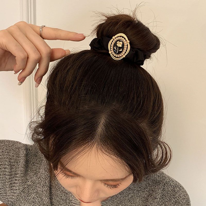 2PCS Silk Hair Scrunchies for Frizz&Breakage Prevention,  Silk Hair Ties No Damage, Elastic Silk ponytail Holders