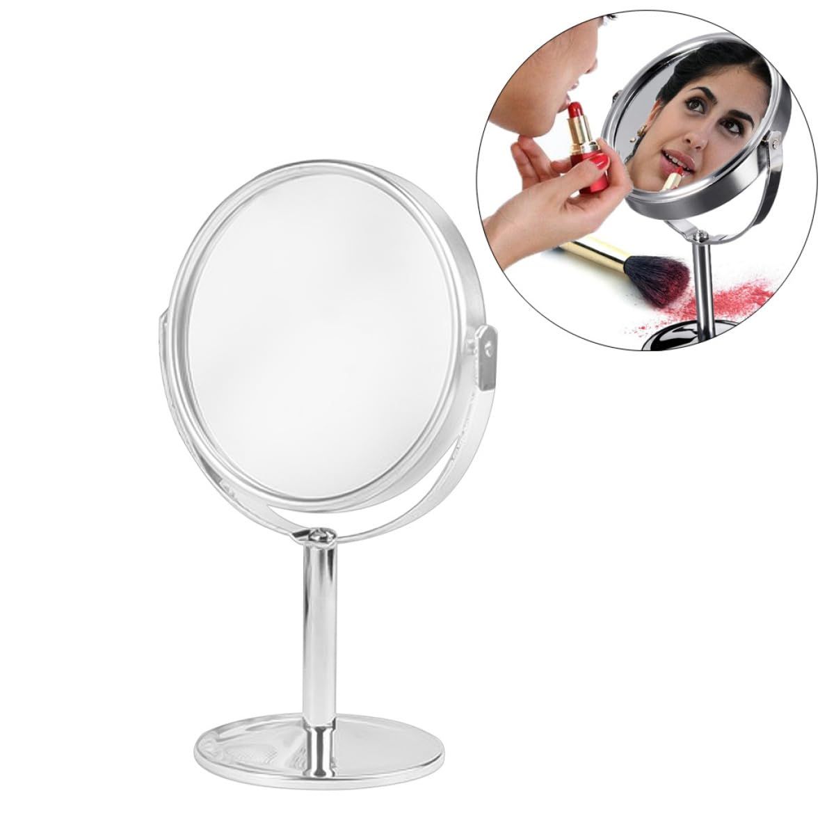 Vanity Makeup Mirror Two-Sided Swivel Vanity Mirror Magnification Makeup Standing Mirror Tabletop Vanity Mirror Beauty Tools