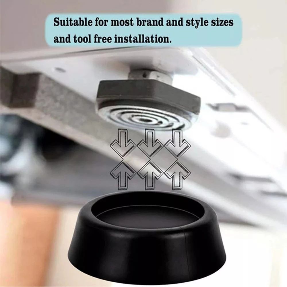 4pcs Washing machine floor mat height pad rubber furniture table and chair floor mat anti slip floor mat washing machine shock pad