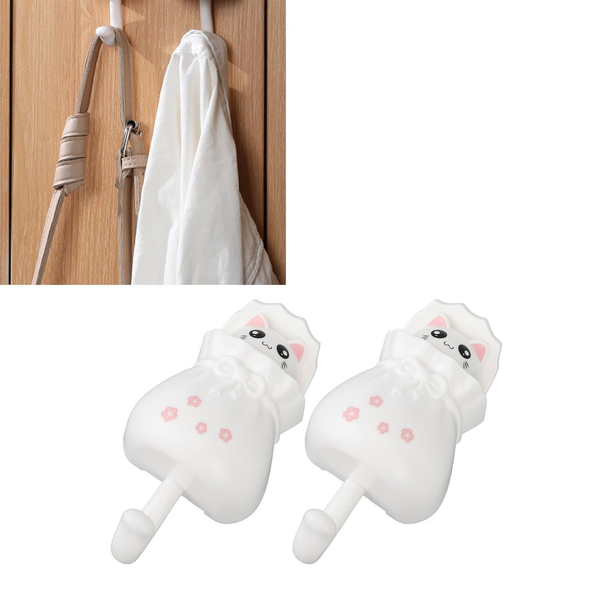 Clothes hook with no trace, strong adhesive hook, no punching hole, hanging clothes hook behind the door, wall hanging