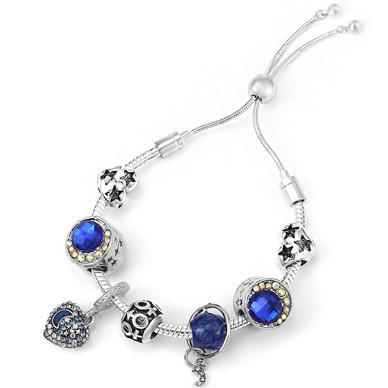 5 pcs Bracelet - Adjustable Cubic Ball Bracelet - Crystal Slider Bracelet for Women - Bracelet Length Costume Jewelry for Women