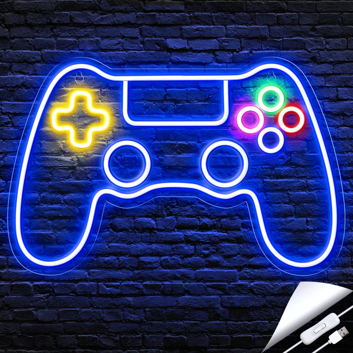 Game Controller Neon Sign for Gamer Room Decor - Gaming Neon Sign for Teen Boy Room Decor 41x27cm Wall decoration