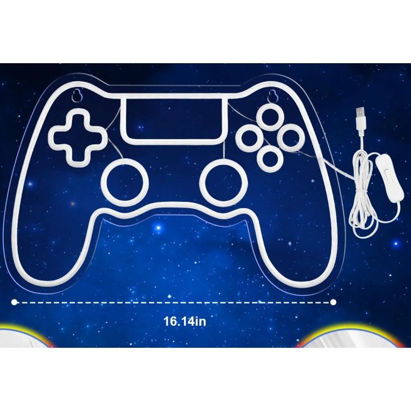 Game Controller Neon Sign for Gamer Room Decor - Gaming Neon Sign for Teen Boy Room Decor 41x27cm Wall decoration