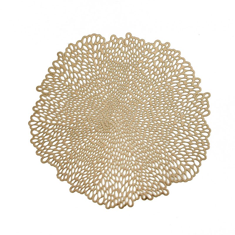 2pcs Kitchen and dining table mats, special occasions, weddings, daily, holiday table decorations, circular placemats